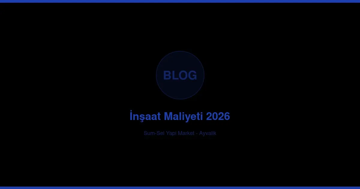 2026 Construction Cost Calculator: Ayvalik and Edremit Gulf Guide
